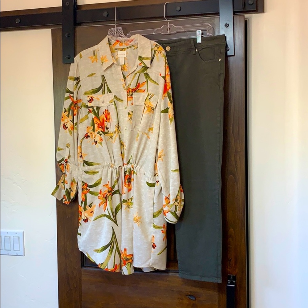 Blouse and capri pants